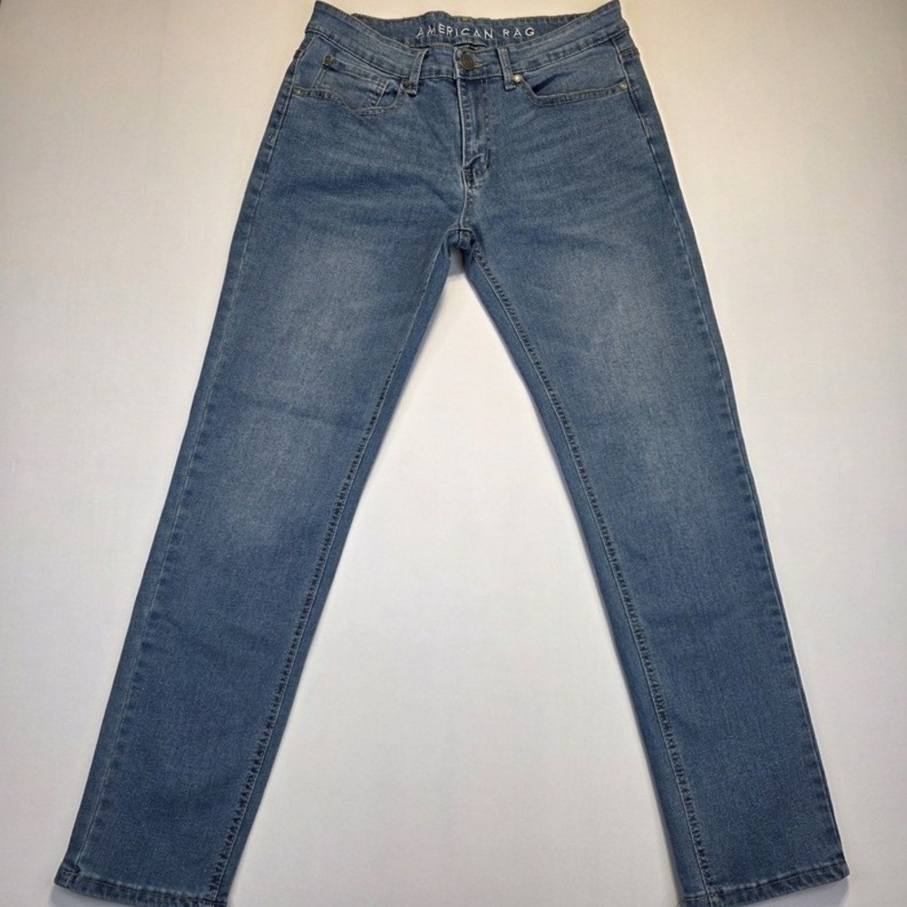 Womens Jeans 32x30 Straight Leg Medium Wash Stretch Denim American Rag